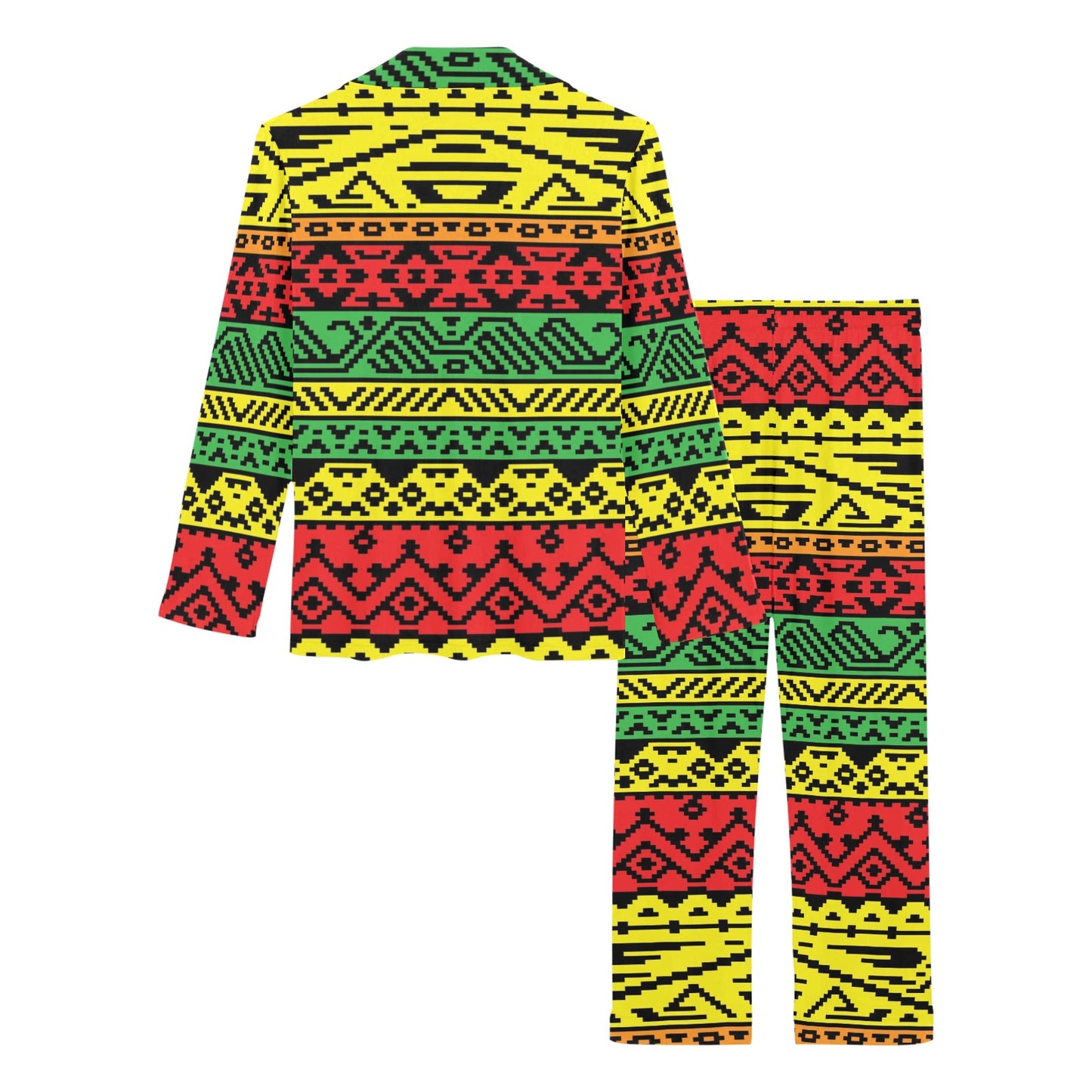 Rastafarian Pattern Print Design A02 Women's Long Pajama Set