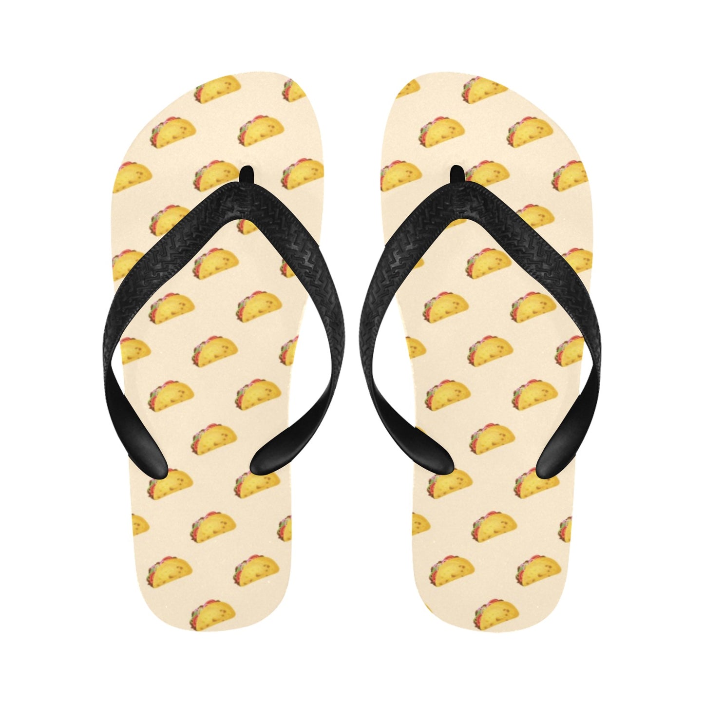 Taco Print Design LKS302 Flip Flops