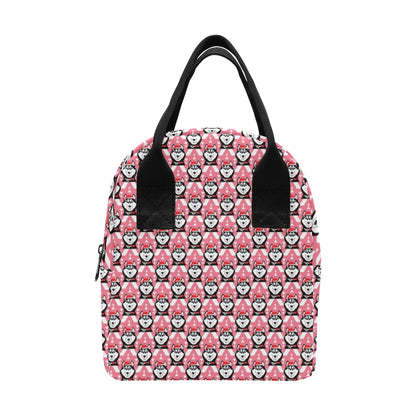 Siberian Huskies Christmas Themed Print Design LKS302 Insulated Lunch Bag