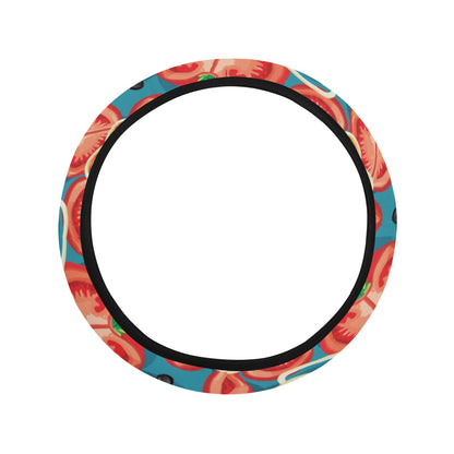 Tomato Print Design LKS301 Steering Wheel Cover with Elastic Edge