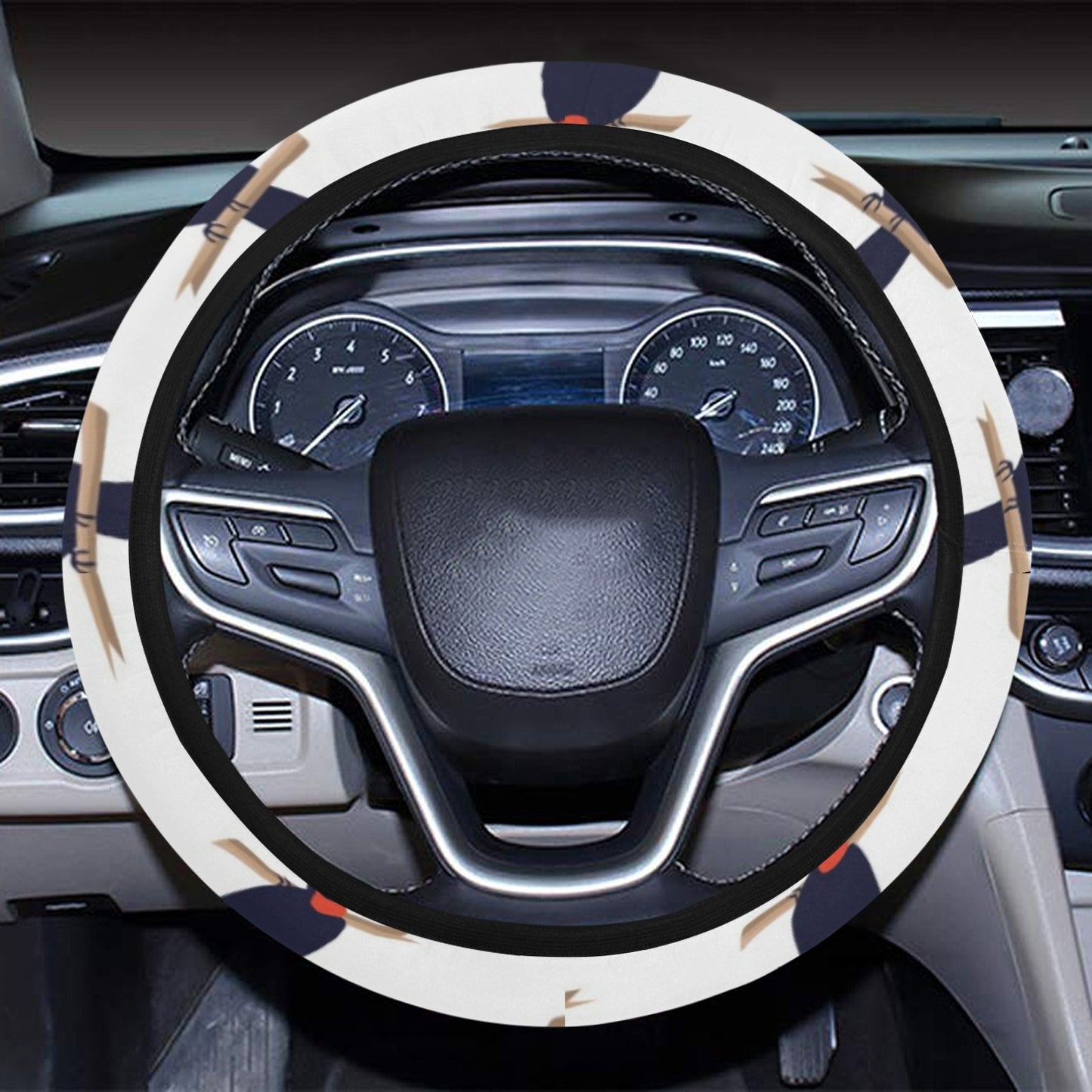 Toucan Print Design LKS305 Steering Wheel Cover with Elastic Edge