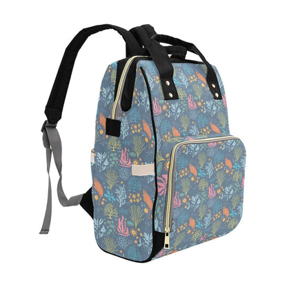 Seaweed Print Design LKS304 Diaper Bag Backpack