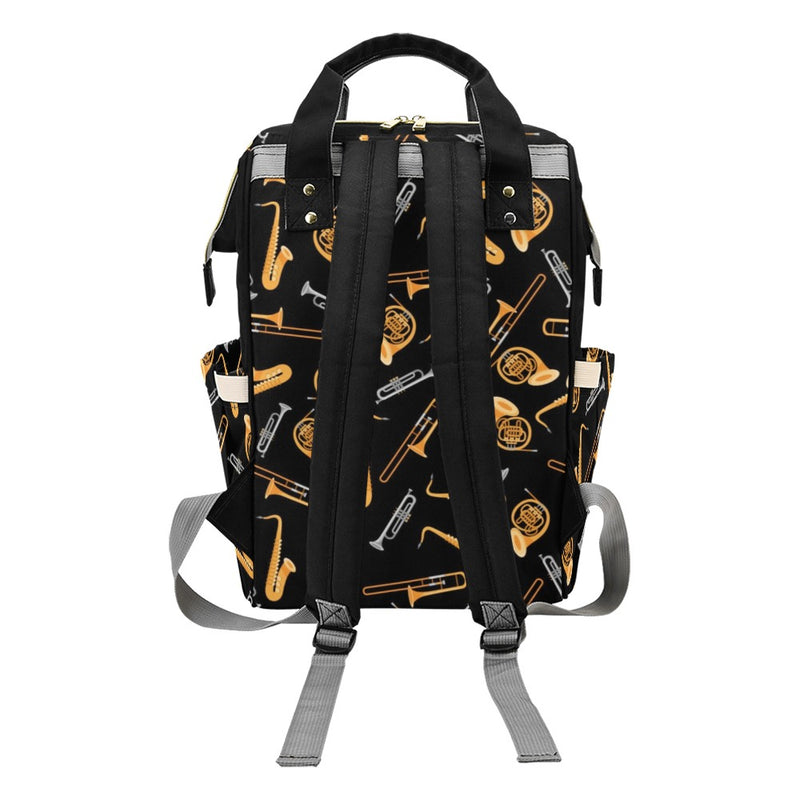 Saxophone Print Design LKS403 Diaper Bag Backpack