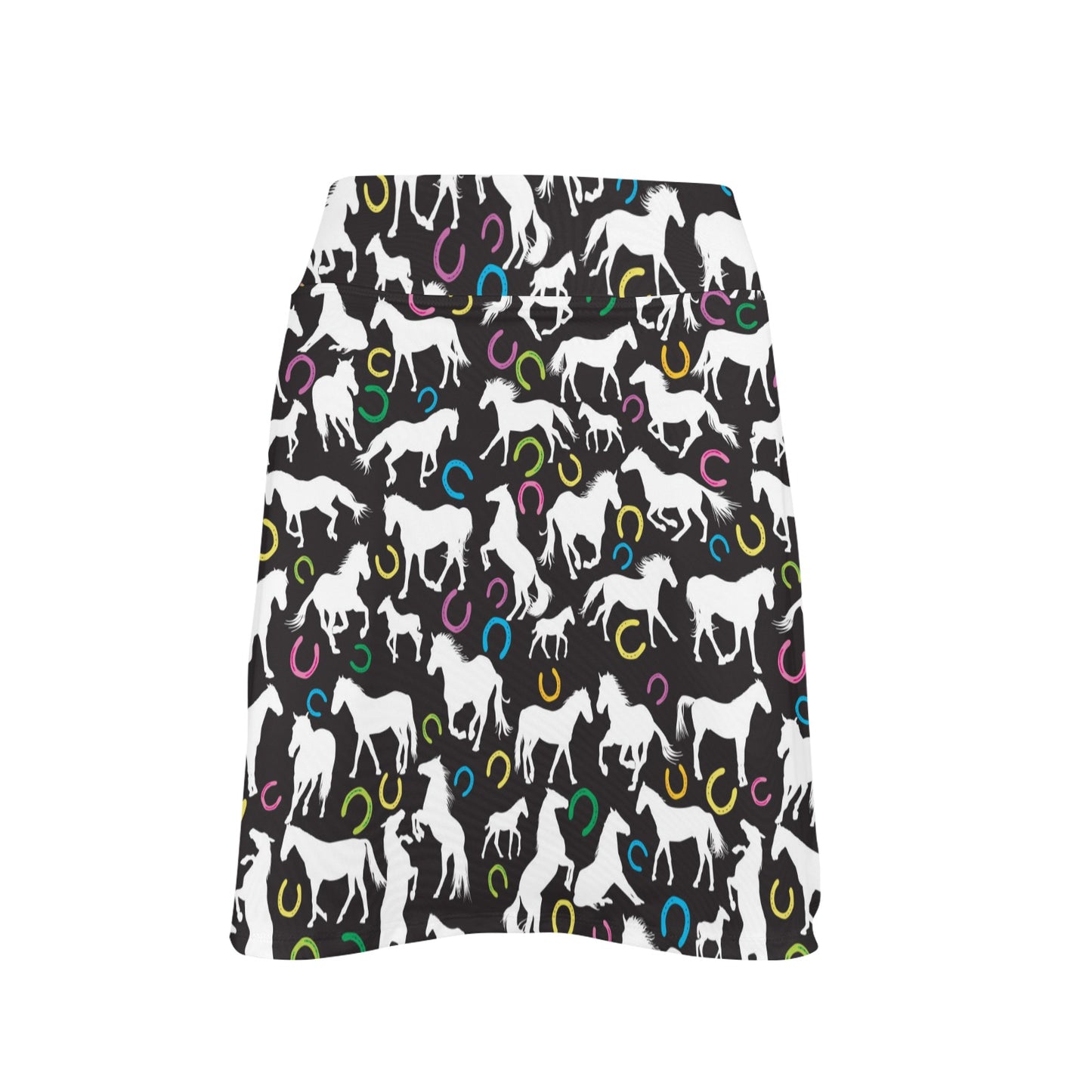 Horse Hoof Colorful Print Design LKS301 17" Golf & Pickleball Skort with Pockets
