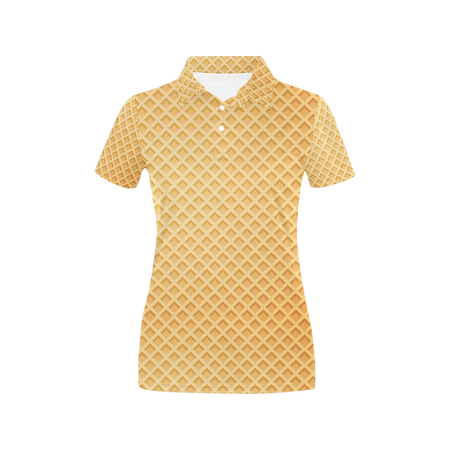 Waffle Texture Print Design LKS302 Women's Polo Shirt