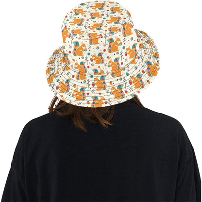 Squirrel Print Design LKS304 Unisex Bucket Hat