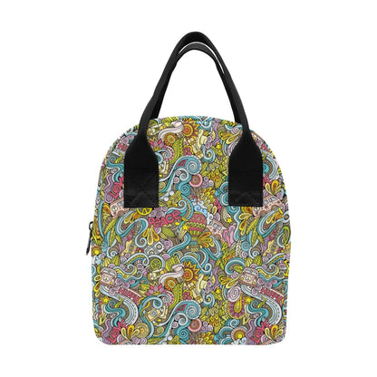 Hippie Print Design LKS301 Insulated Lunch Bag