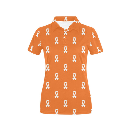 Appendix cancer Pattern Print Design 01 Women's Polo Shirt