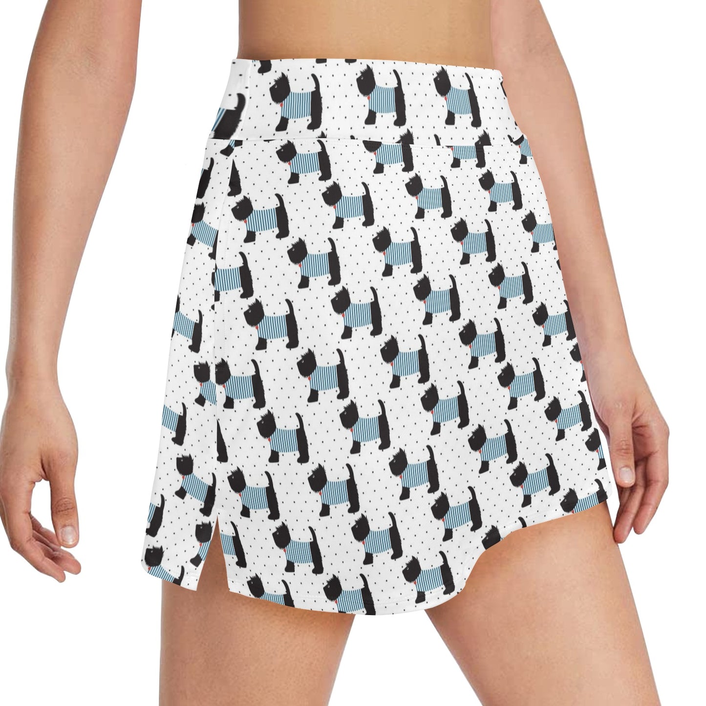 Scottish Terriers Print Design LKS3012 17" Golf & Pickleball Skort with Pockets
