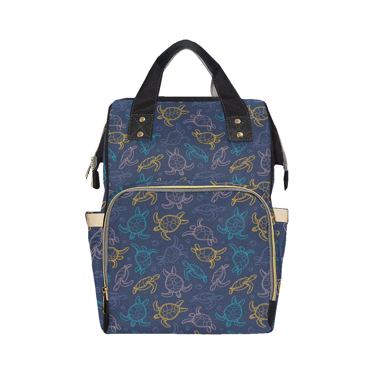 Sea Turtle Baby Print Diaper Bag Backpack