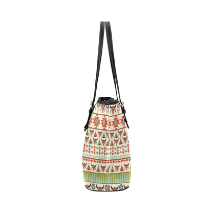 American indian Ethnic Pattern Leather Tote Bag