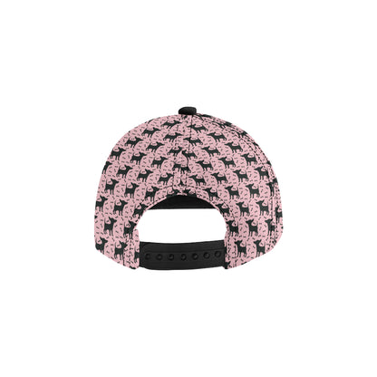 Chihuahua Pink Print Pattern Snapback Cap