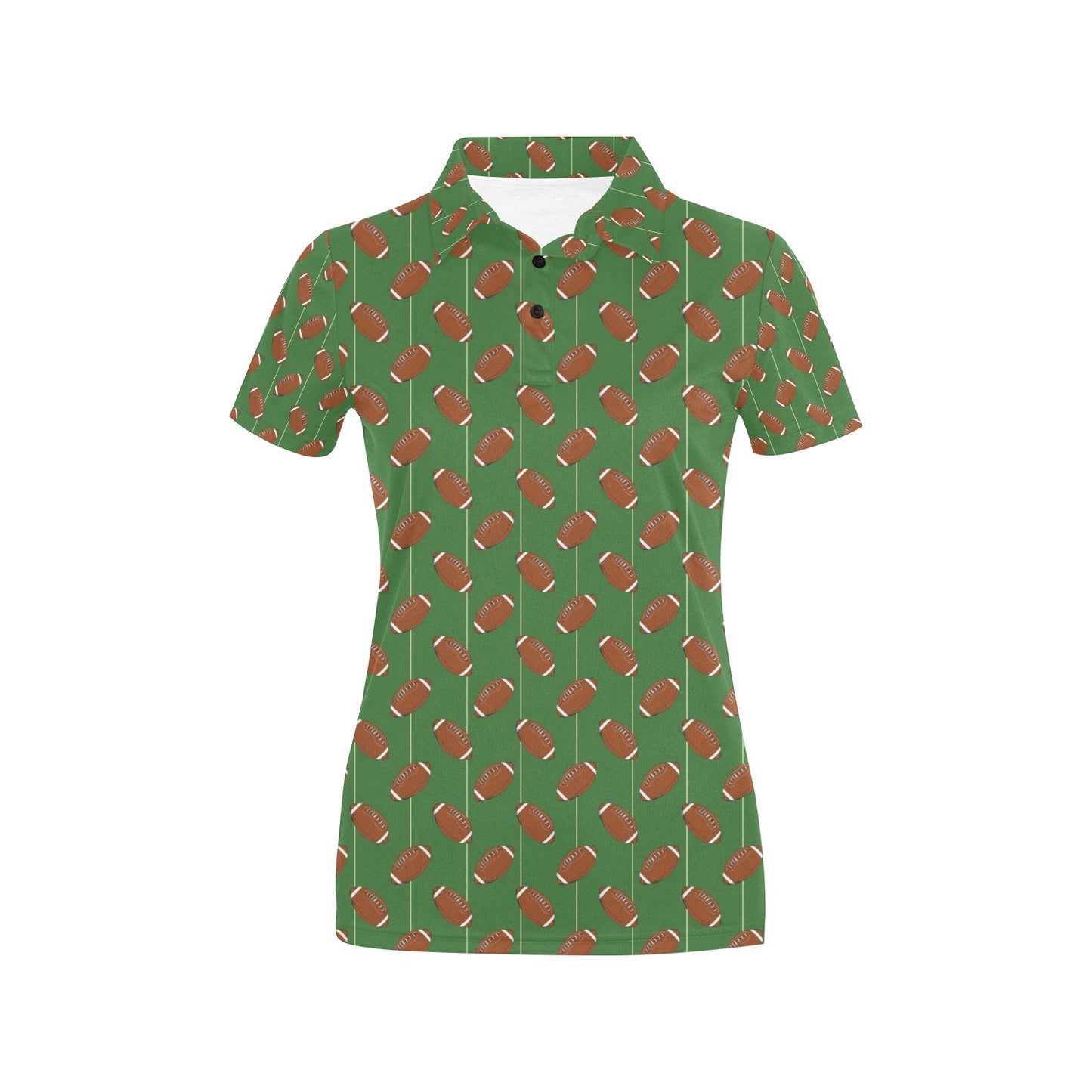 American Football on Field Themed Women's Polo Shirt