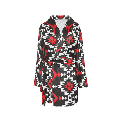 Navajo Pattern Print Design A02 Women's Fleece Robe