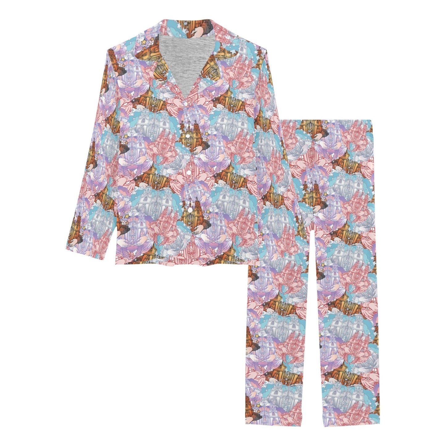 Christian Pattern Print Design 03 Women's Long Pajama Set