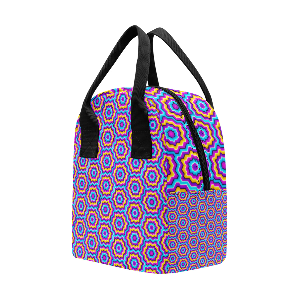 Optical illusion Techno Movement Insulated Lunch Bag