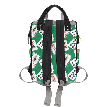 Poker Cards Pattern Print Design A03 Diaper Bag Backpack