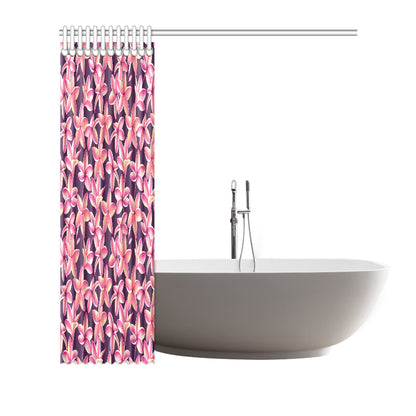 Purple Plumeria Pattern Print Design PM010 Shower Curtain