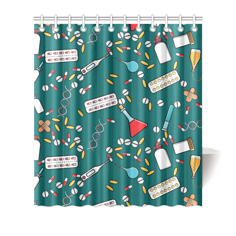 Nurse Pattern Print Design A05 Shower Curtain