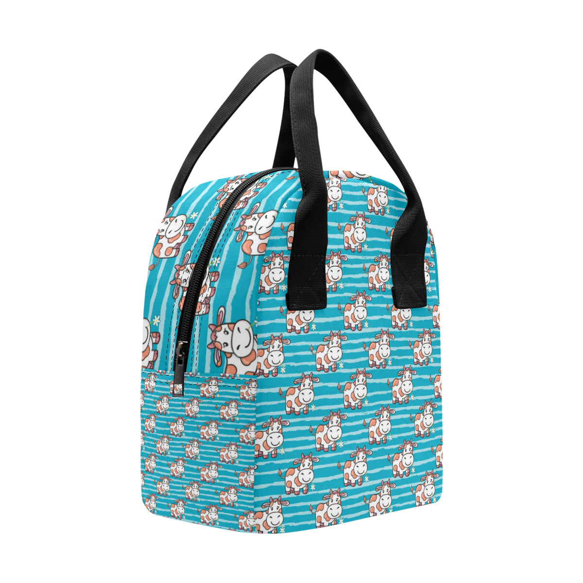 Cow Cute Print Pattern Insulated Lunch Bag