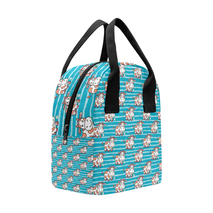 Cow Cute Print Pattern Insulated Lunch Bag