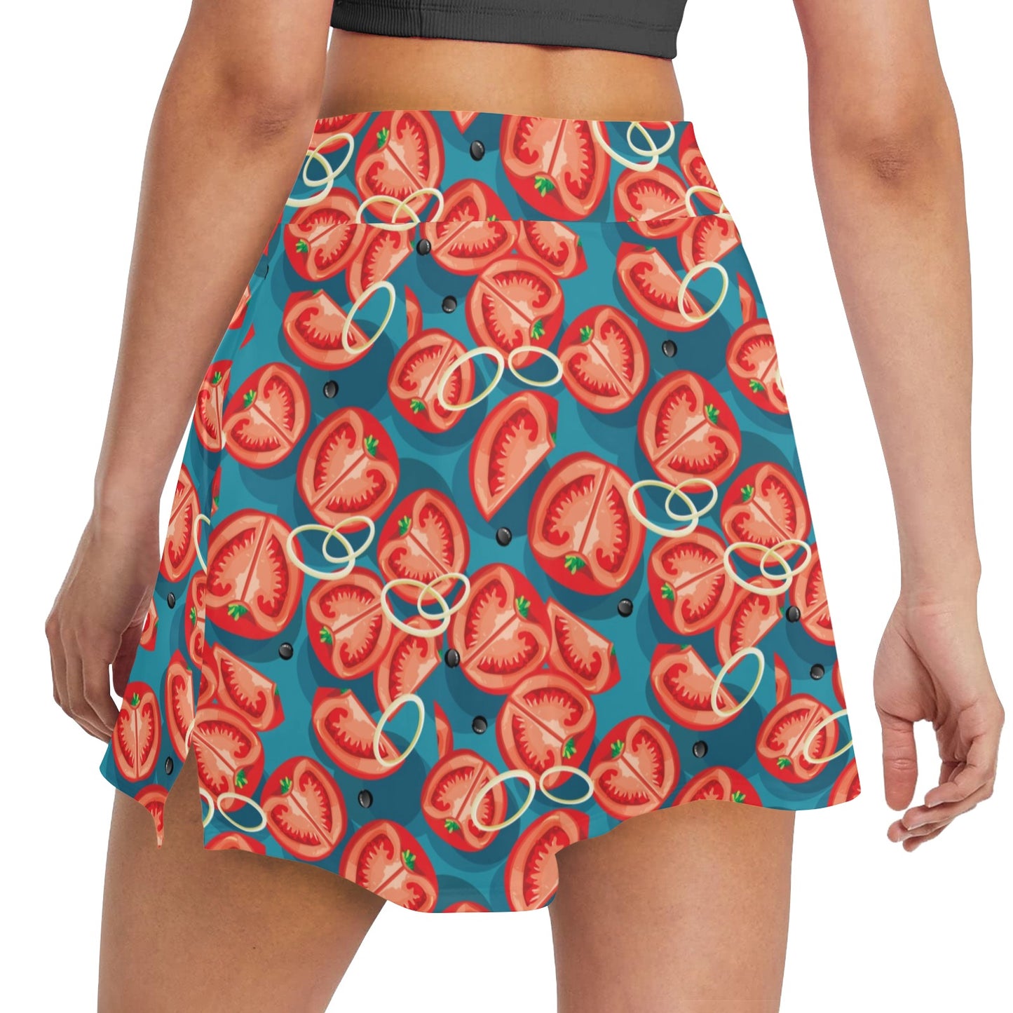 Tomato Print Design LKS301 17" Golf & Pickleball Skort with Pockets