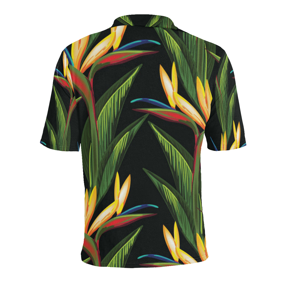 Bird Of Paradise Pattern Print Design BOP012 Men Polo Shirt
