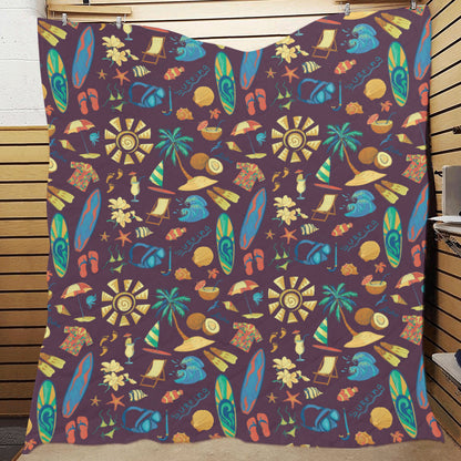 Aloha Hawaii Pattern Print Design 01 Premium Quilt