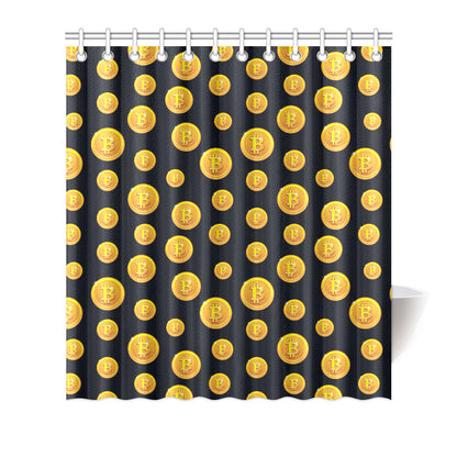 Bitcoin Pattern Print Design DO04 Shower Curtain