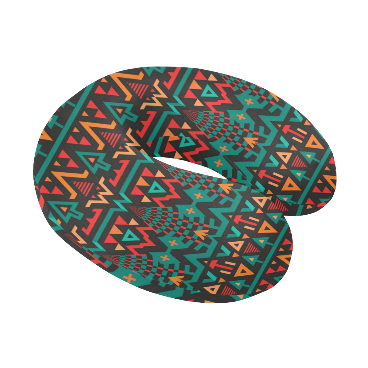 Aztec Pattern Print Design 04 U-Shaped Travel Neck Pillow