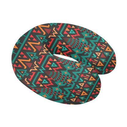 Aztec Pattern Print Design 04 U-Shaped Travel Neck Pillow