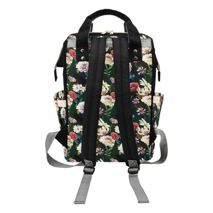 Summer Floral Print Design LKS303 Diaper Bag Backpack