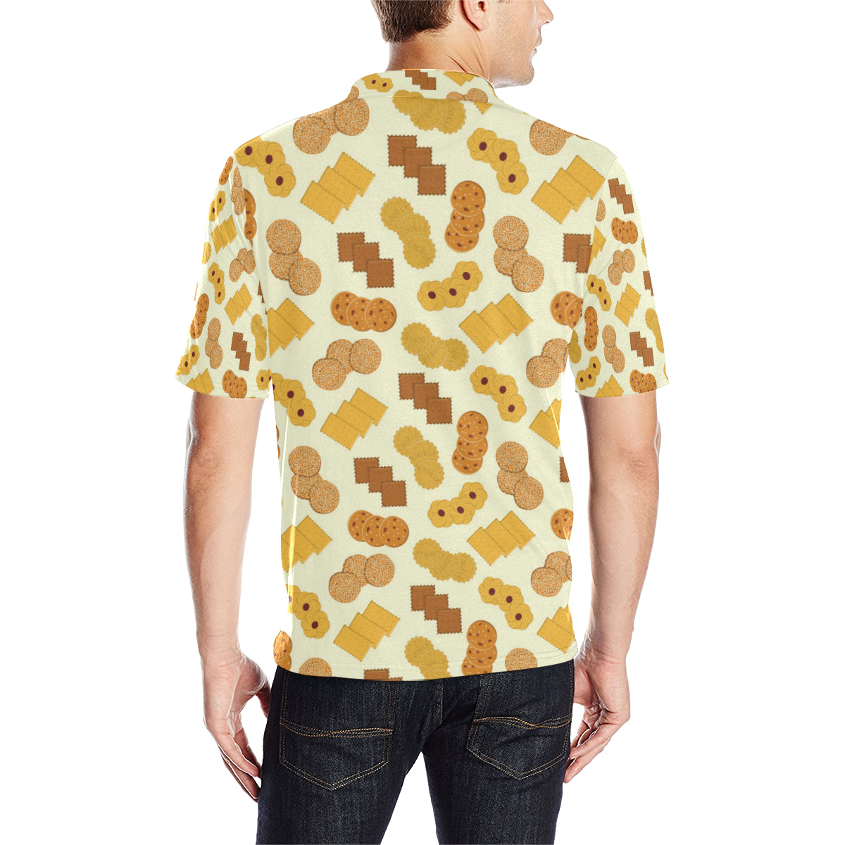 Cookie Pattern Print Design 06 Men Polo Shirt