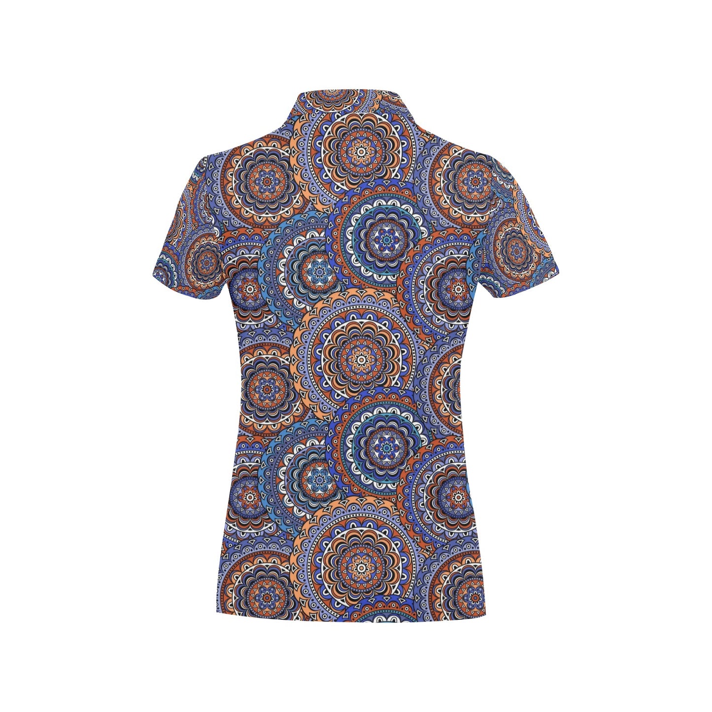 Mandala Boho Chic Design Print Women's Polo Shirt