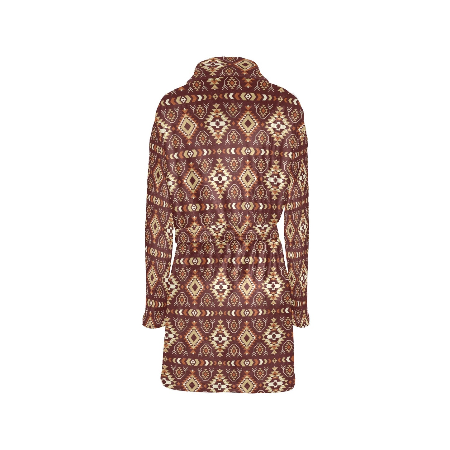 Navajo Native Color Print Pattern Women's Fleece Robe