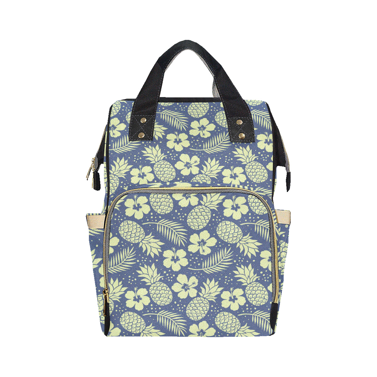 Pineapple Pattern Print Design PP07 Diaper Bag Backpack