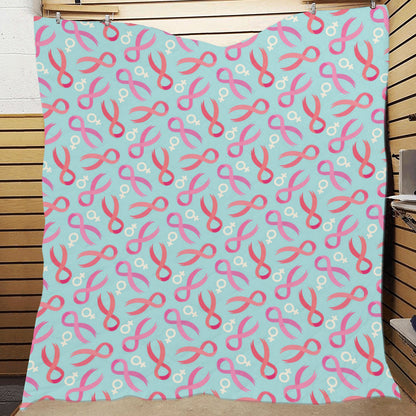 Breast cancer Pattern Print Design 03 Premium Quilt