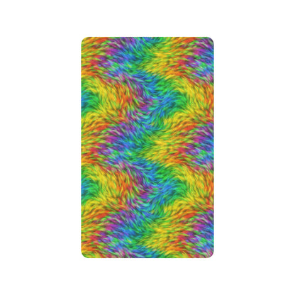 Rainbow Fur Design Print Rubber Doormat