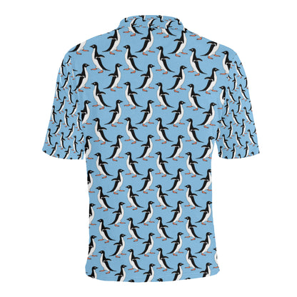 Penguin Dance Pattern Men Polo Shirt
