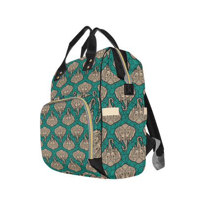 Boho Head Elephant Diaper Bag Backpack