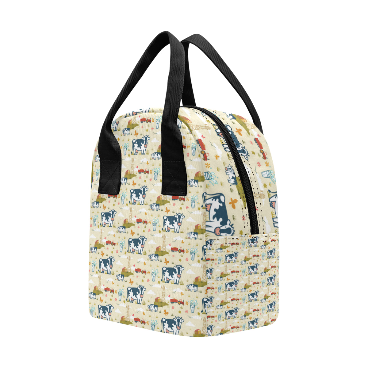 Cow Farm Design Print Insulated Lunch Bag