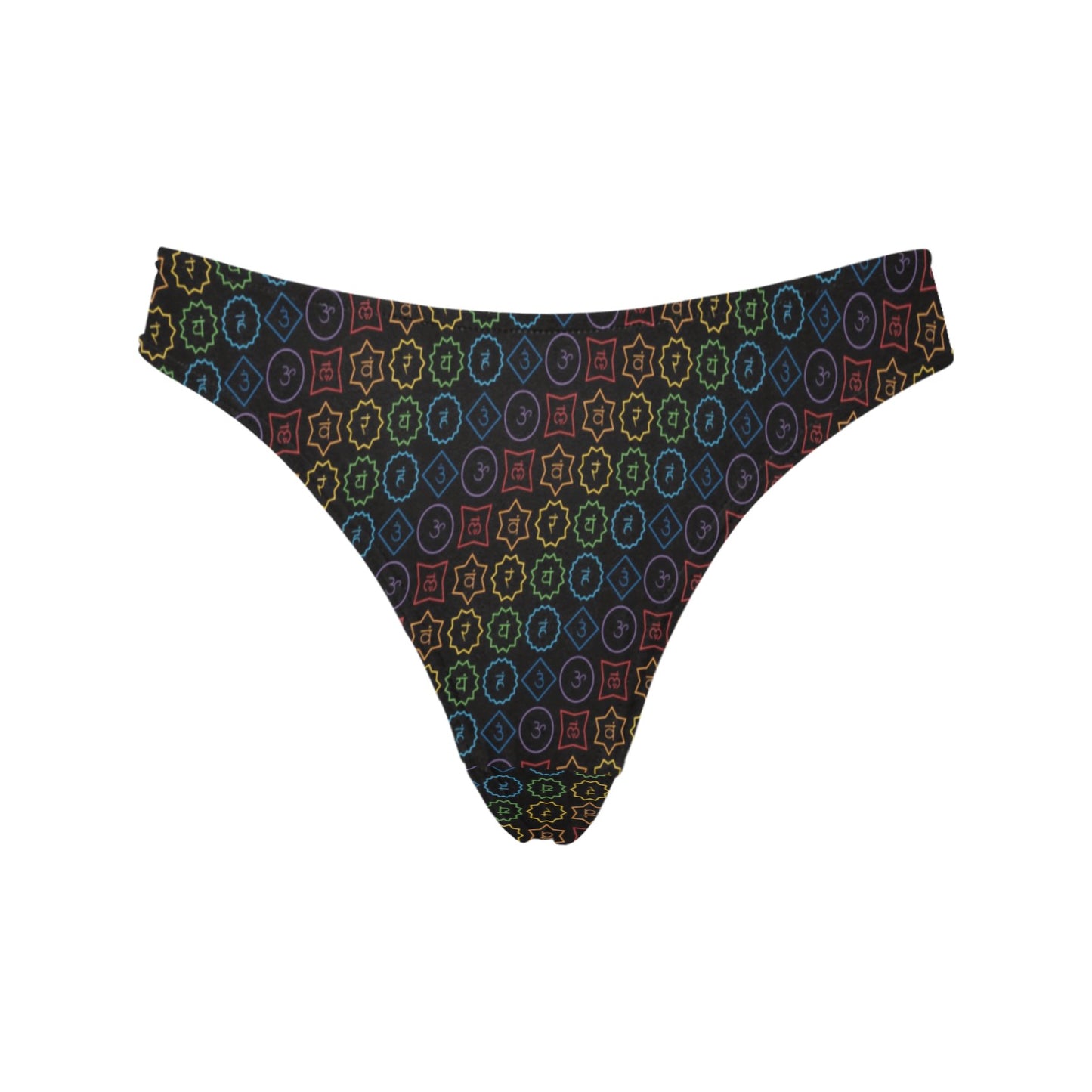 Chakra Colorful Symbol Pattern Women's Thongs