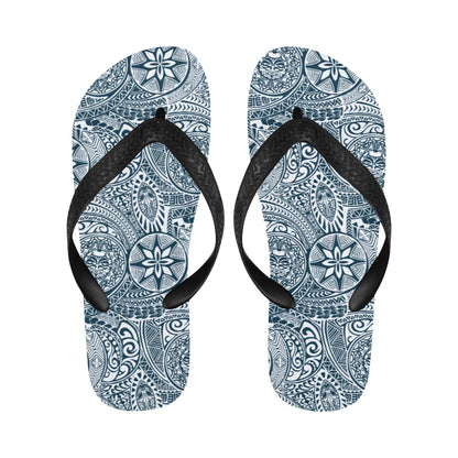 Samoan Pattern Print Design LKS306 Flip Flops