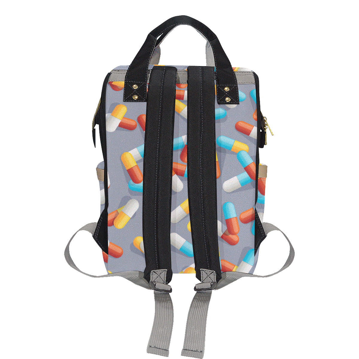 Pill Pattern Print Design A01 Diaper Bag Backpack