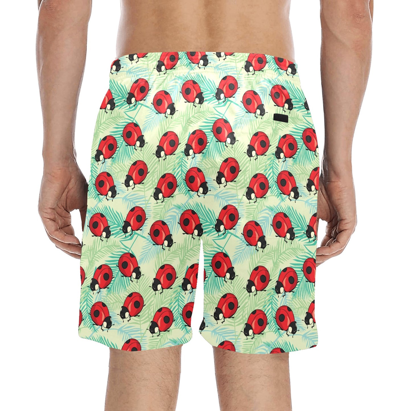 Ladybug Cute Print Pattern Men's Swim Trunks Beach Shorts
