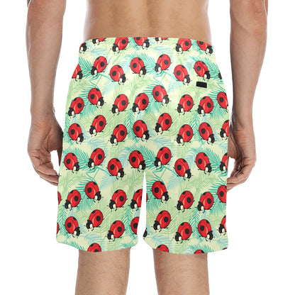 Ladybug Cute Print Pattern Men's Swim Trunks Beach Shorts