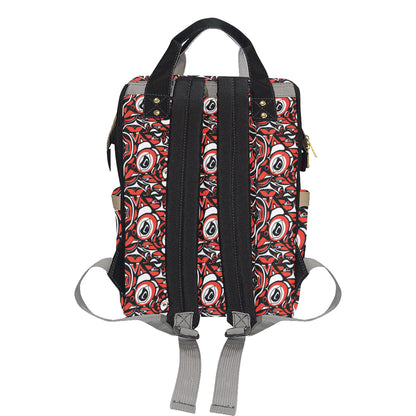 Native North American Themed Print Diaper Bag Backpack