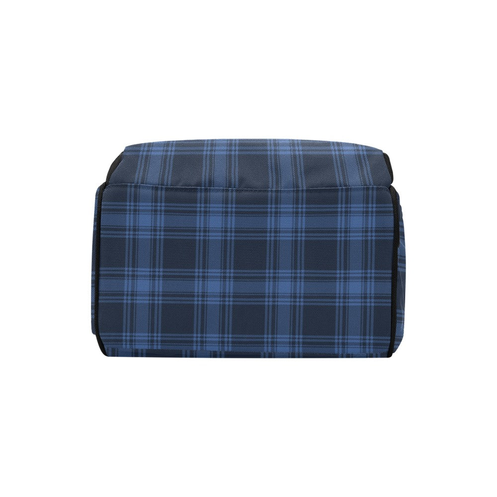 Tartan Blue Print Design LKS304 Diaper Bag Backpack