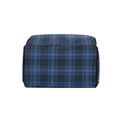 Tartan Blue Print Design LKS304 Diaper Bag Backpack