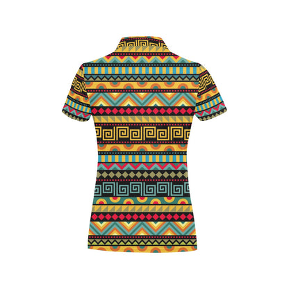 African Pattern Print Design 03 Women's Polo Shirt